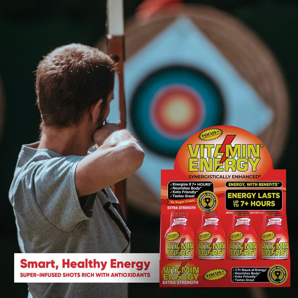 Vitamin Energy Focus+ Tropical Infusion ingredients panel suggests caffeine and vitamins synergy.