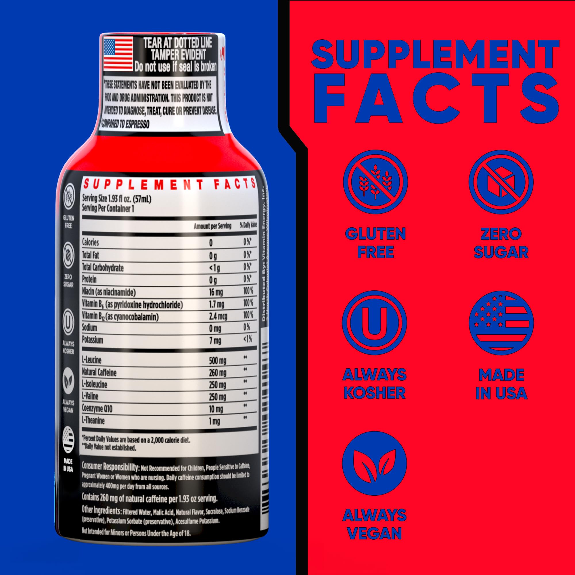 Vitamin Energy Focus+ Tropical Infusion 24-pack for convenient on-the-go caffeine.