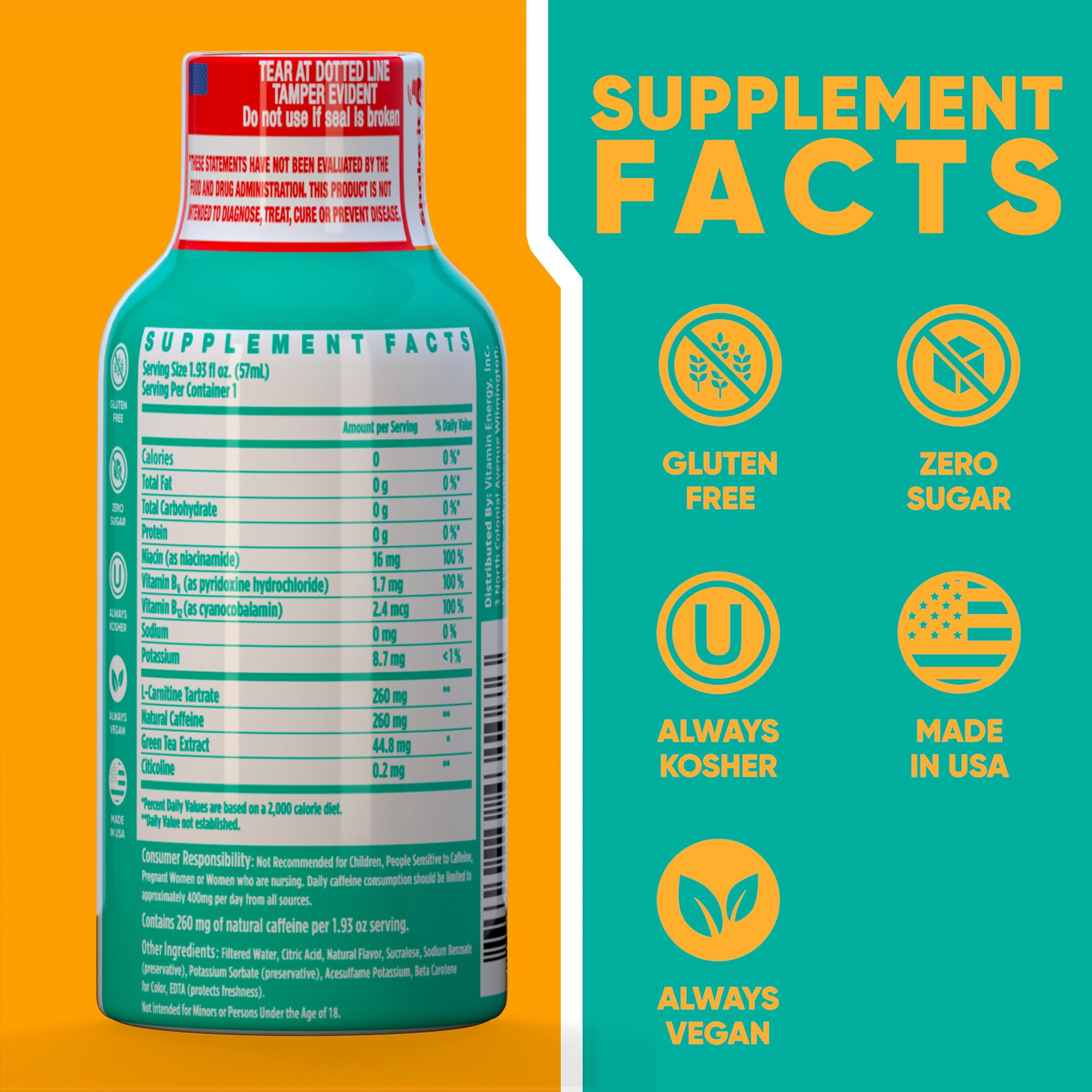 Single Vitamin Energy Immune+ Pineapple Punch shot bottle