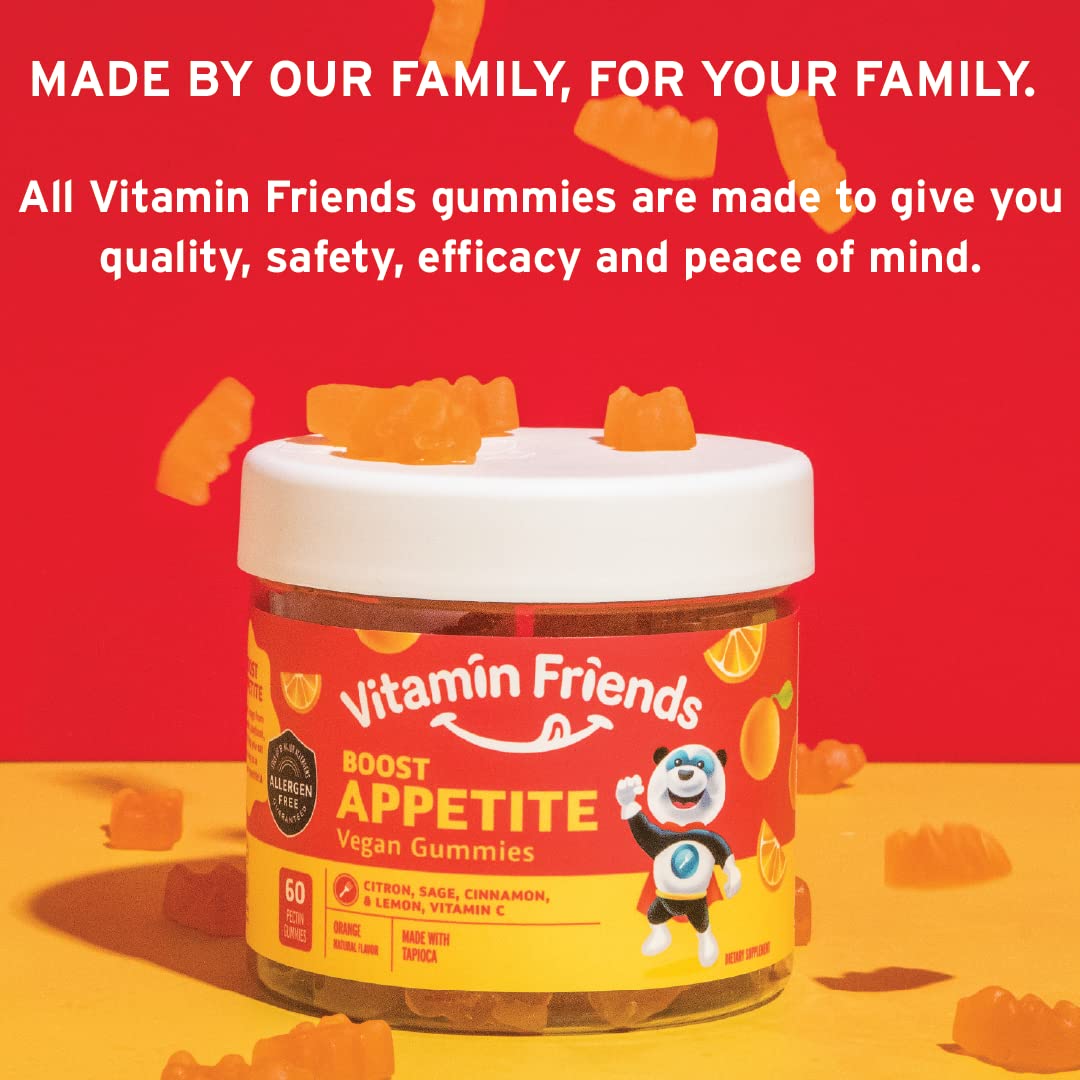 Nutrition label for Vitamin Friends appetite gummies