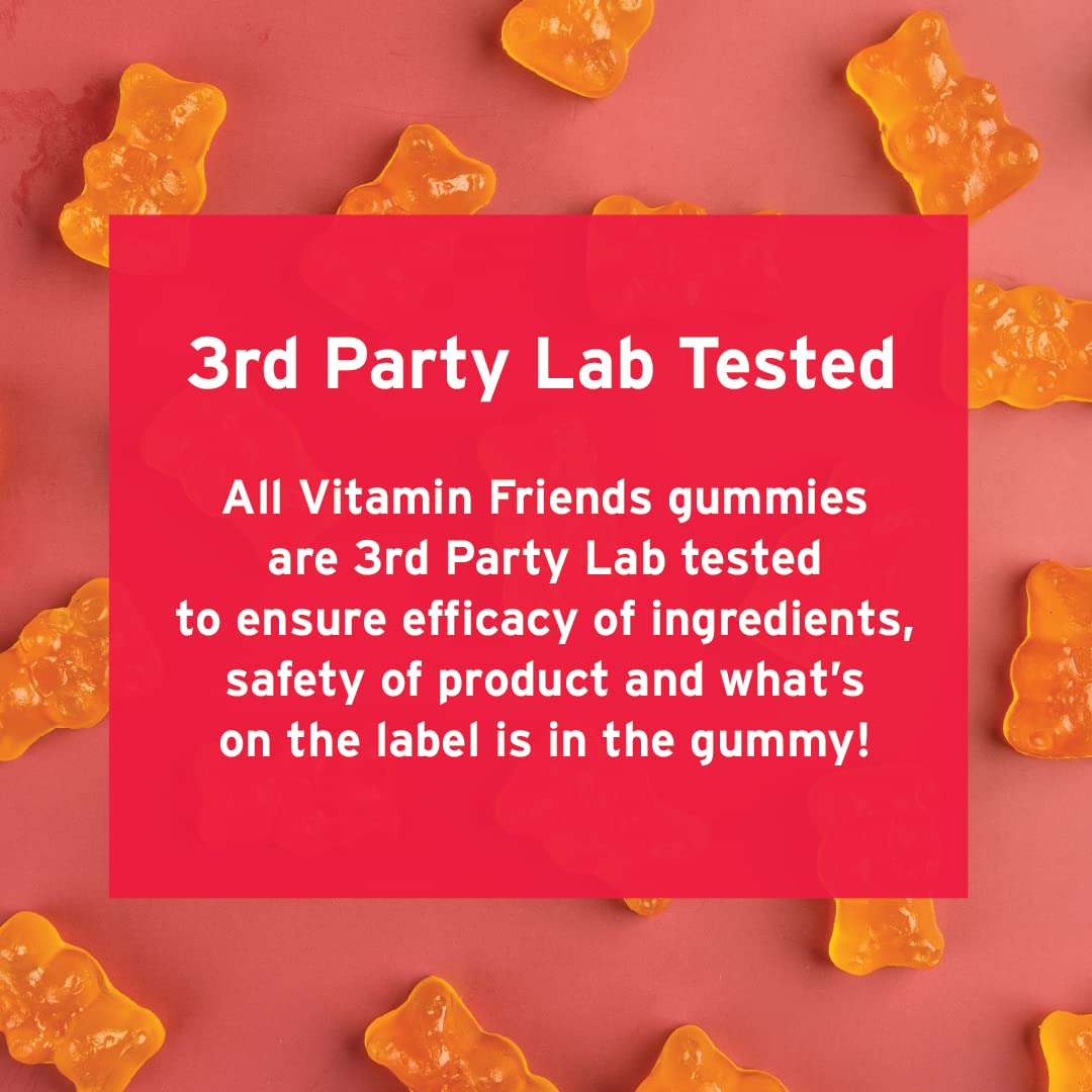 Vegan and kosher certification marks on Vitamin Friends packaging