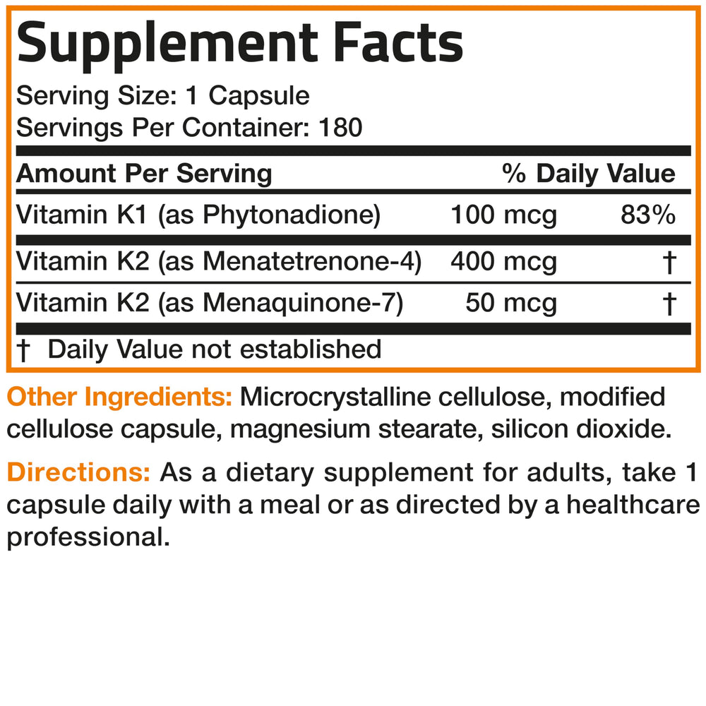 Bronson Vitamin K Triple Play — trusted since 1960