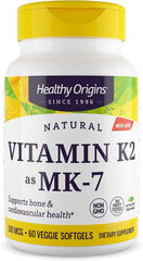 Healthy Origins Vitamin K2 MK-7 bottle label