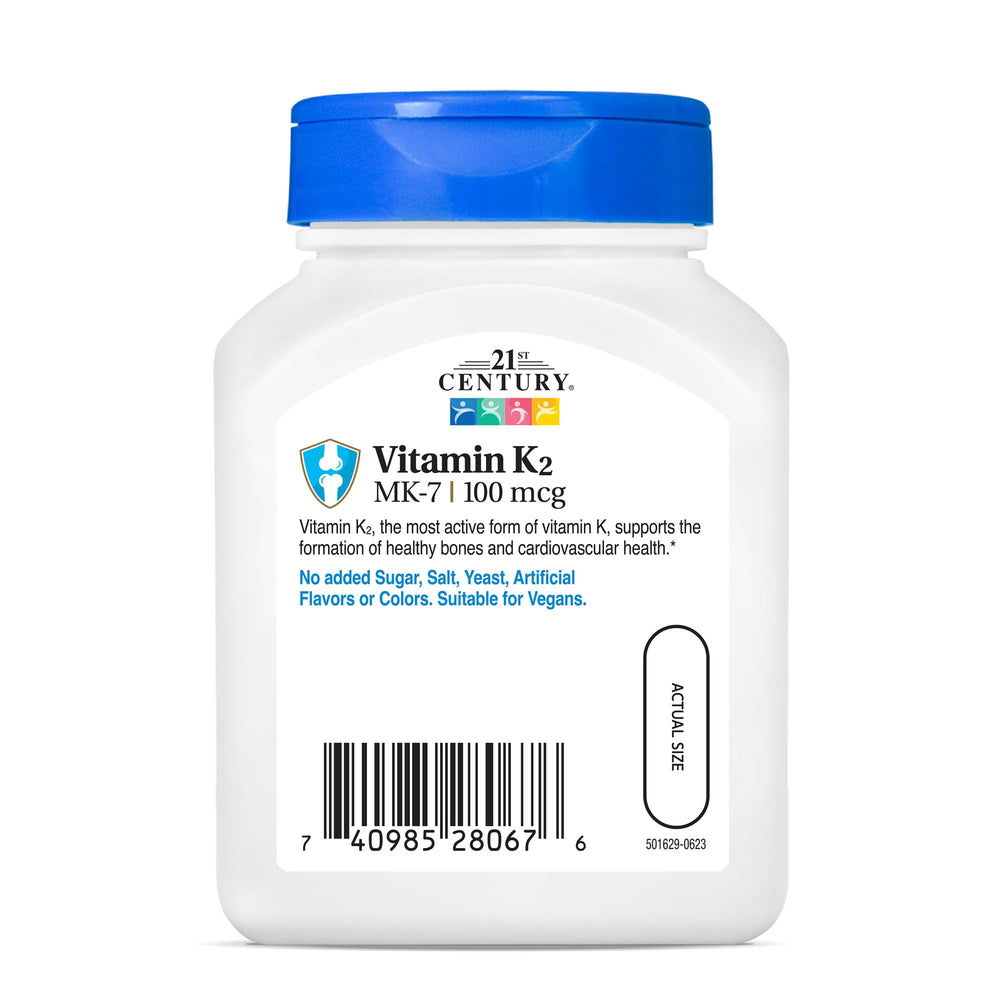 Vegan-friendly and gluten-free Vitamin K2 MK-7 capsules