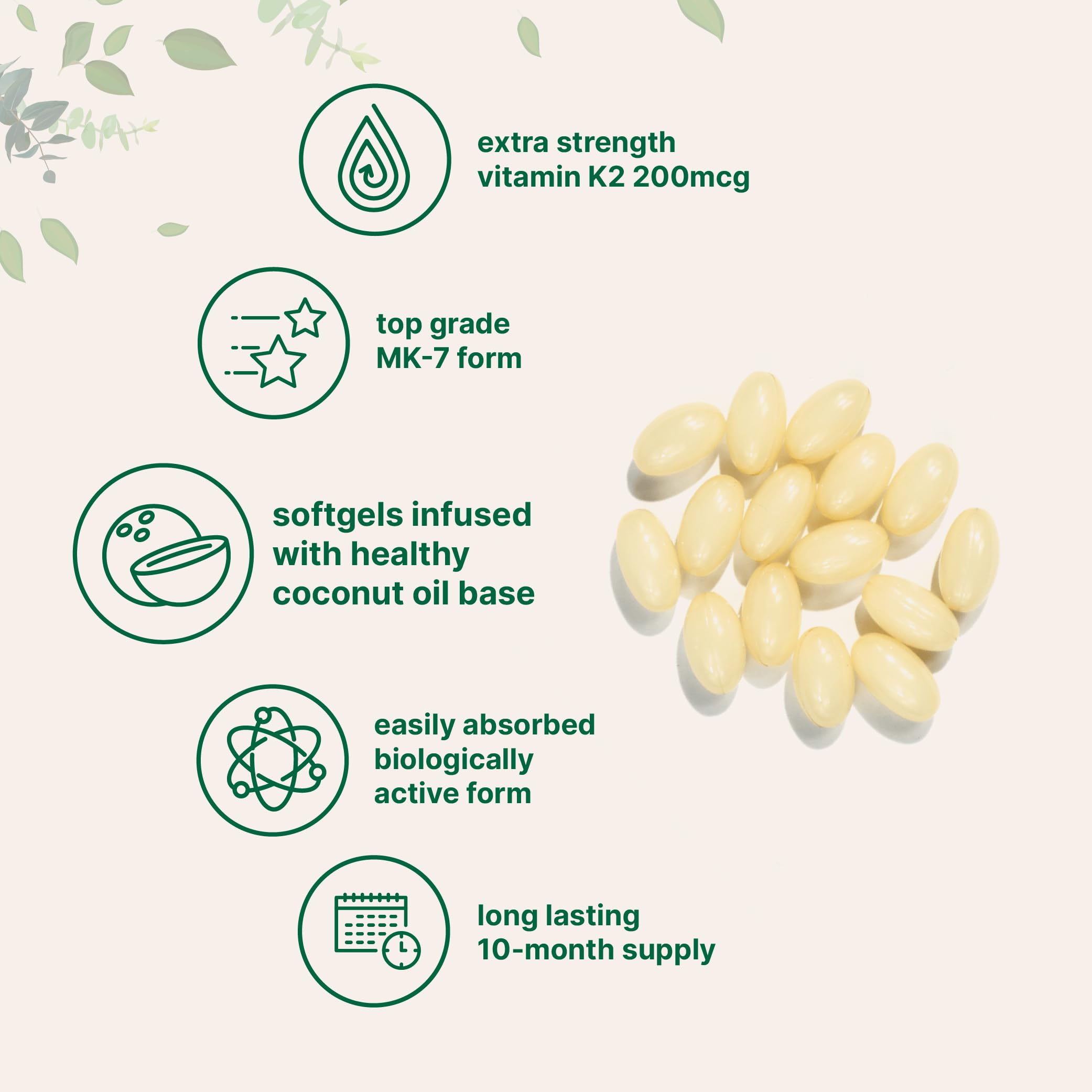 Biologically active MK-7 menaquinone form for K2 supplement