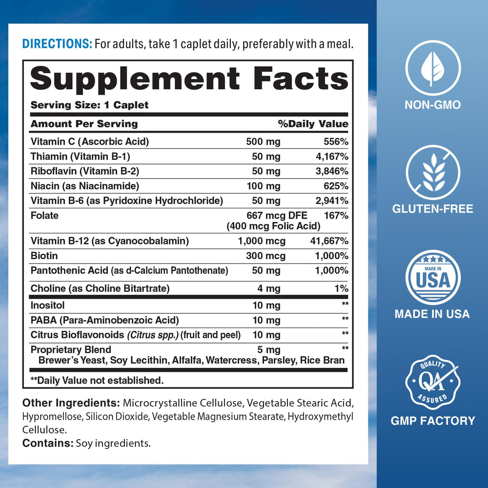 Ingredient blend for Vitamin World Stress B-Complex