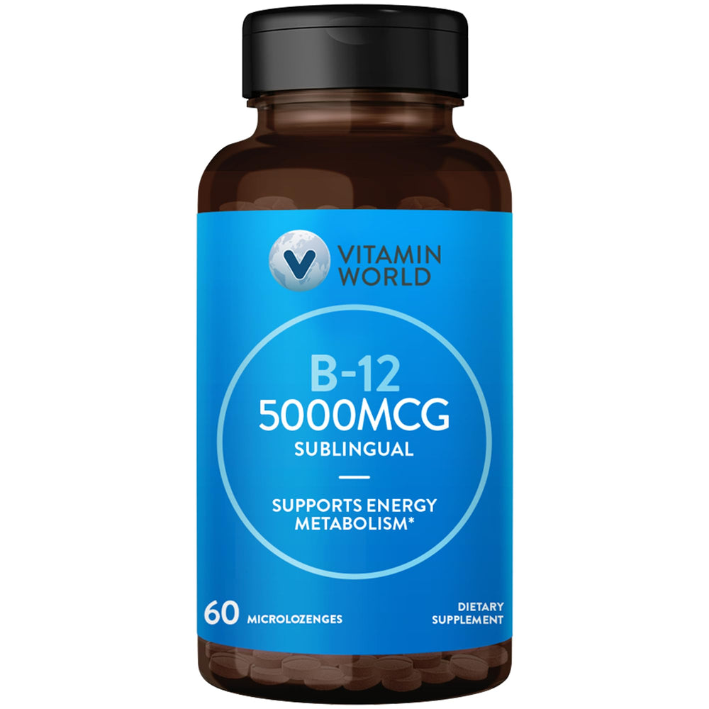 Vitamin World B-12 5000 mcg Sublingual Microlozenge bottle