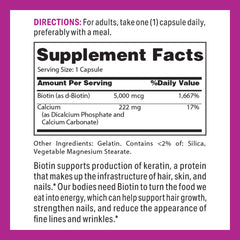 Biotin 5000 mcg for healthy hair, skin and nails