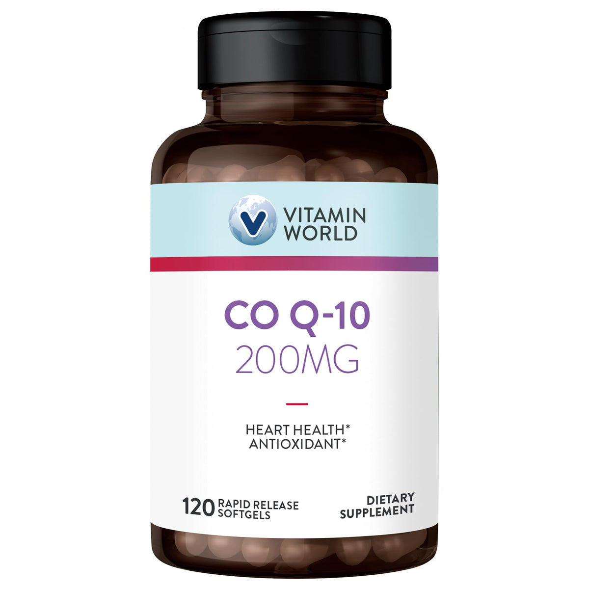 Main product image showing Vitamin World CoQ10 200 mg softgels