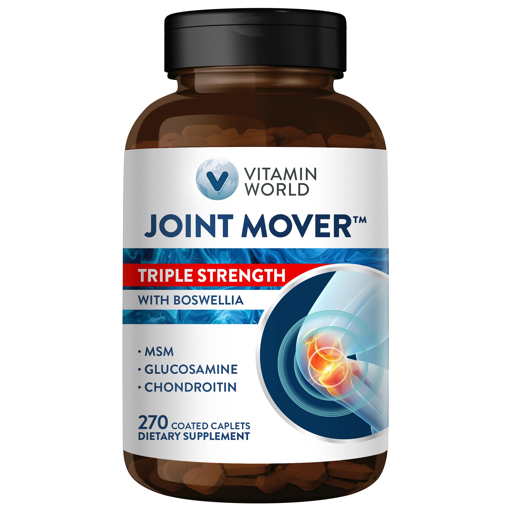 Vitamin World Joint Mover bottle front displaying 270 caplets