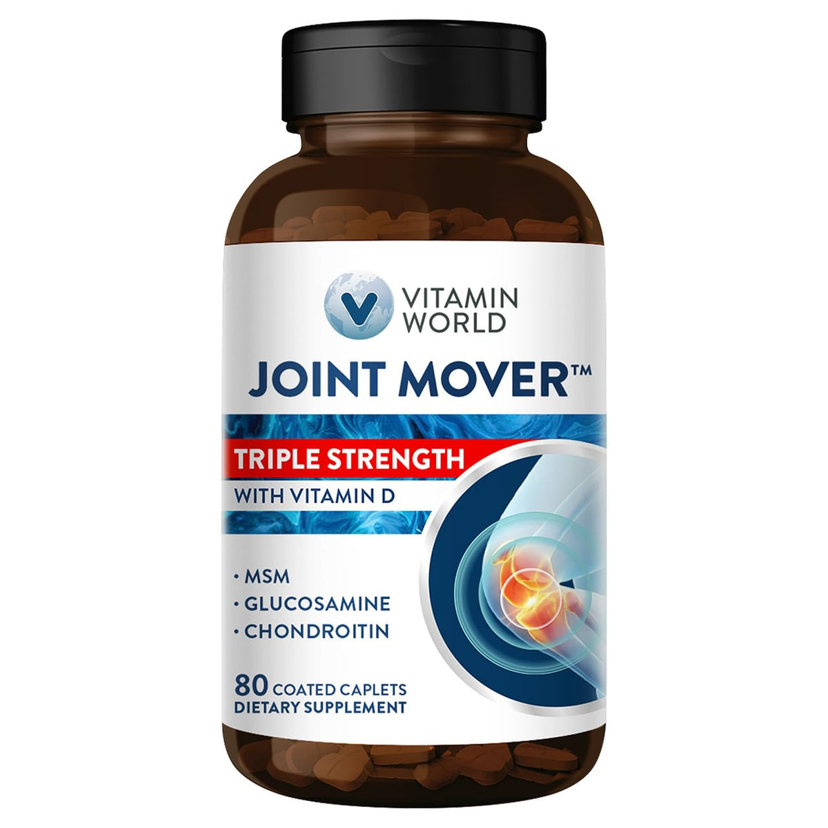 Vitamin World Joint Mover bottle with 80 gluten-free coated caplets