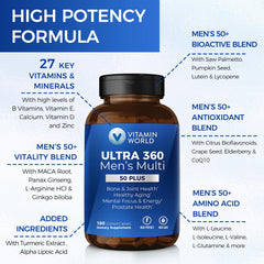 Ultra 360 Men's 50+ herbal blends for energy and wellness