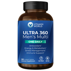 Hero image of Vitamin World Ultra 360 Men’s Multivitamin One Daily 90-caplet bottle