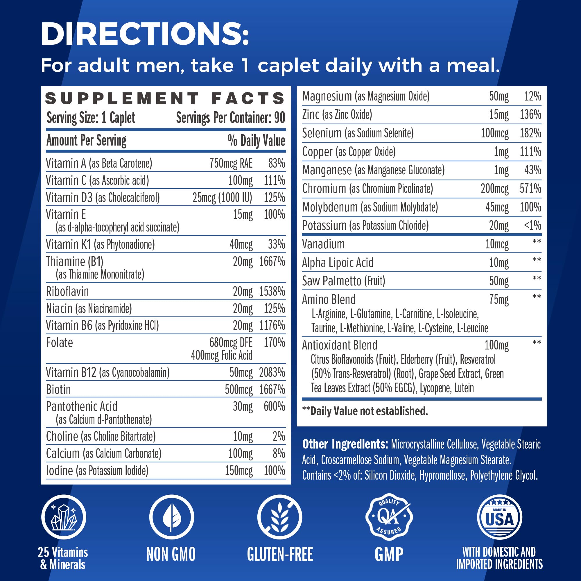 Label highlighting immune support and antioxidant protection