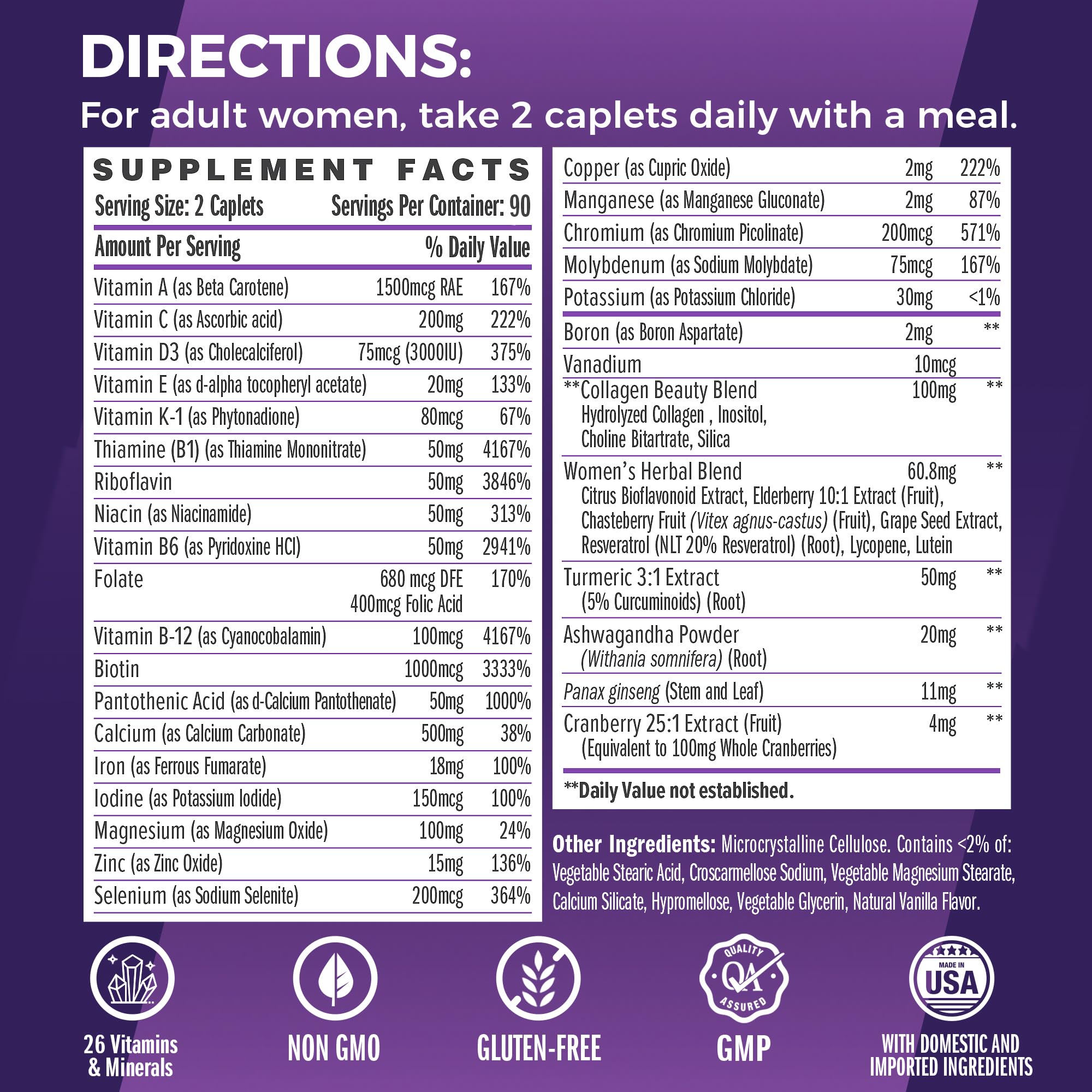 Close-up of Collagen Beauty Blend and vitamin ingredients
