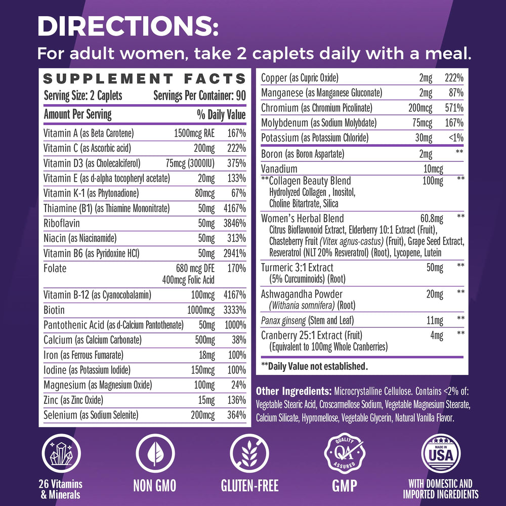 Close-up of Collagen Beauty Blend and vitamin ingredients