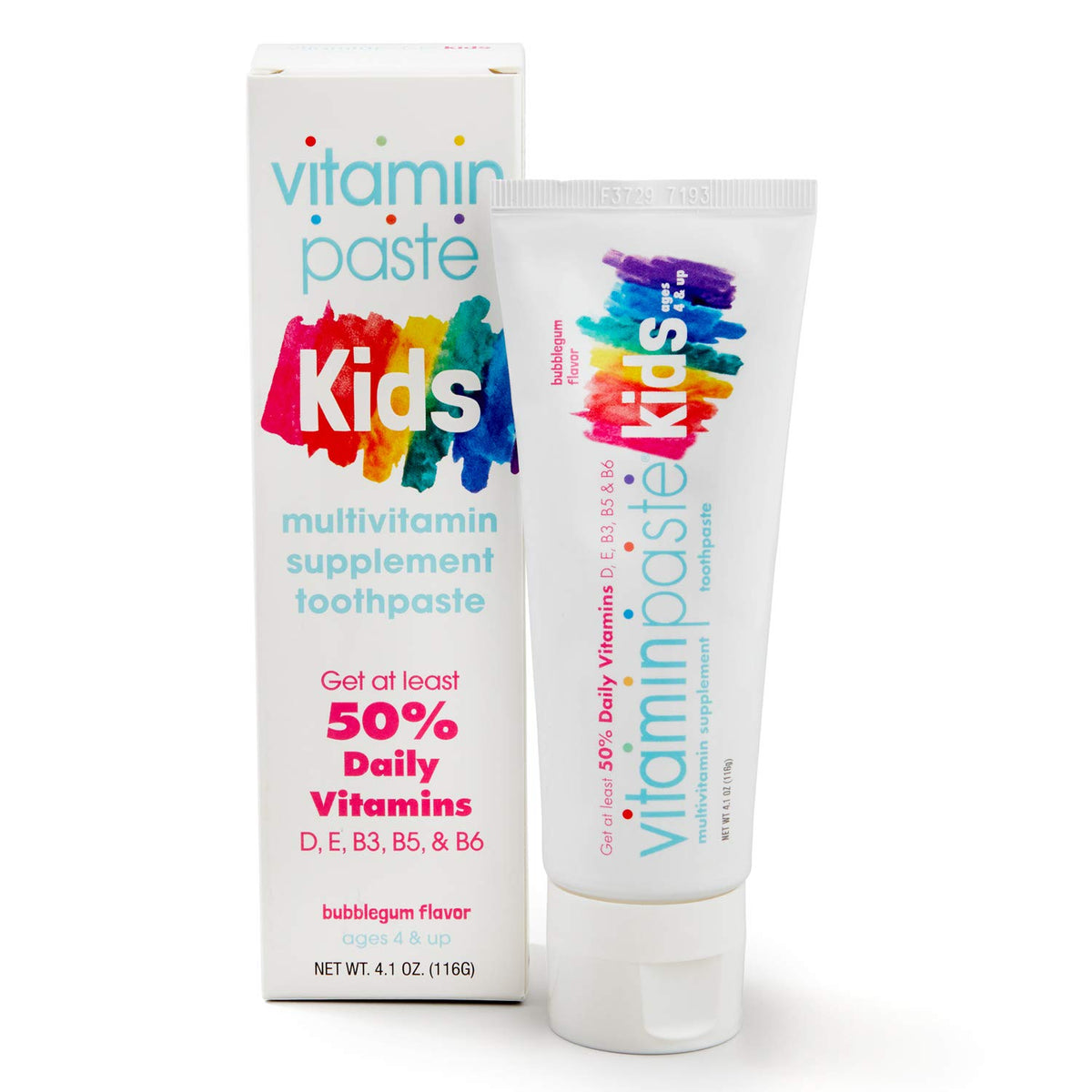 Vitaminpaste Kids Toothpaste Bubble Gum flavor packaging