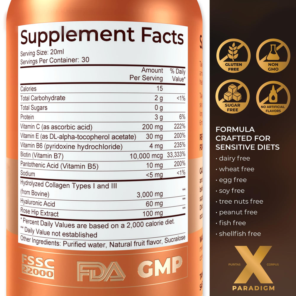 Vitamins B5, B6, C and E in supplement