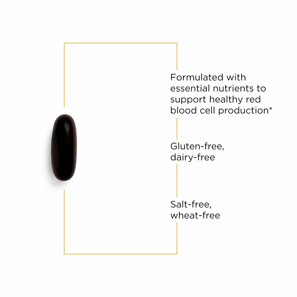 Vitamin C, B12, and folate in iron supplement