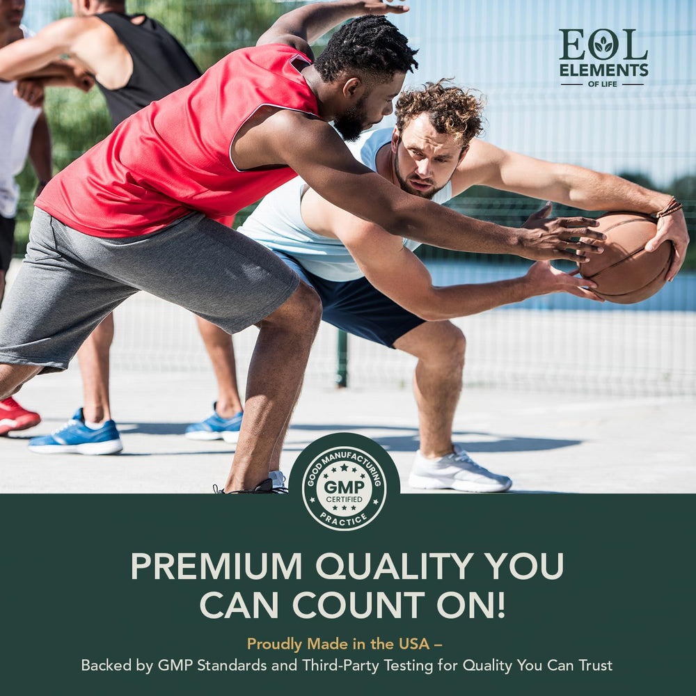 Vitamins A, C, D, E, B6 and minerals for men's health