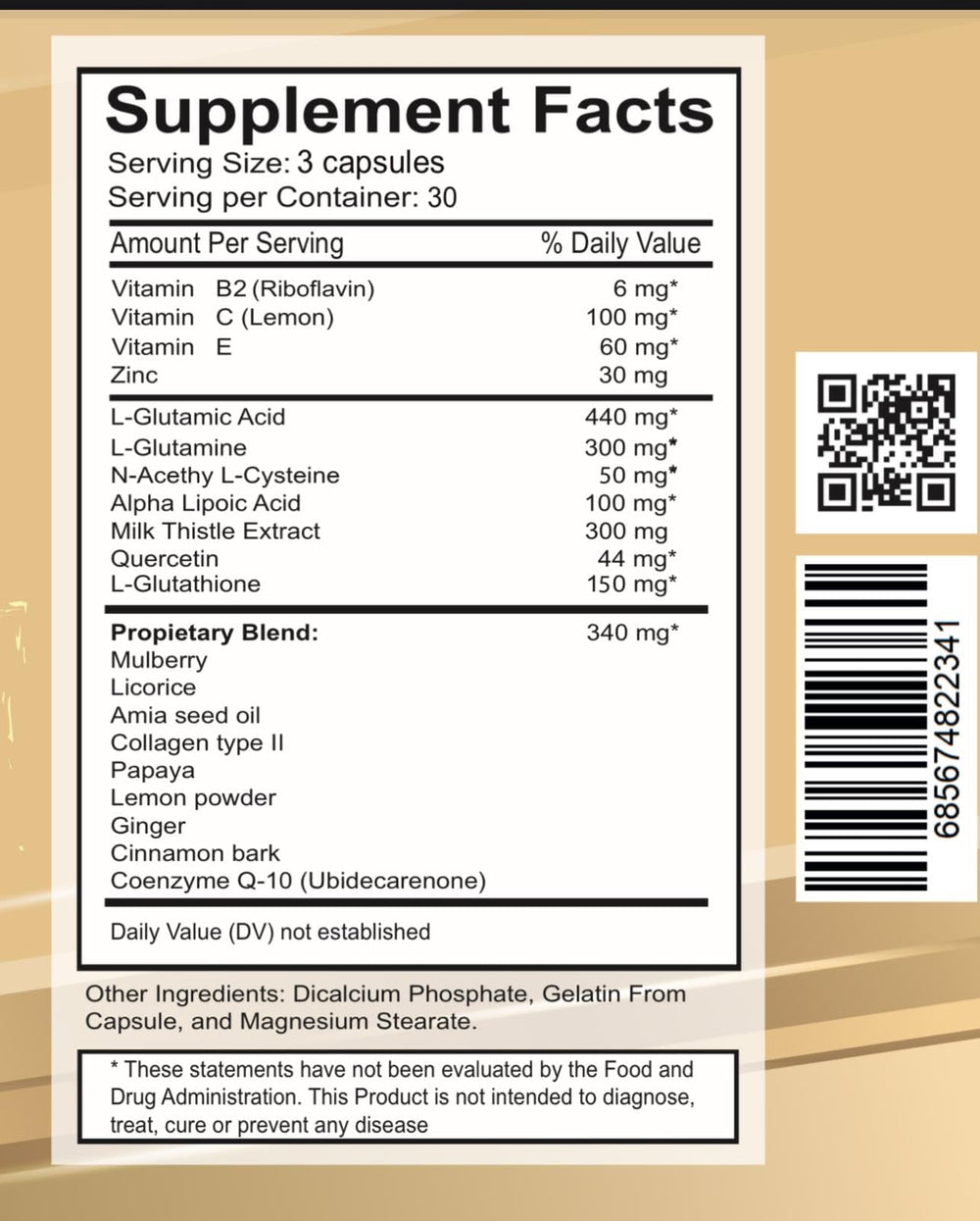 90 capsules bottle - Made in USA