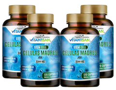 VITAMISAN Celulas madres 4 Bottles 1000mg Stem Cell Plus packaging and bottles