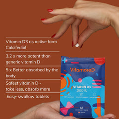 VitamoreD bottle with 60 tablets