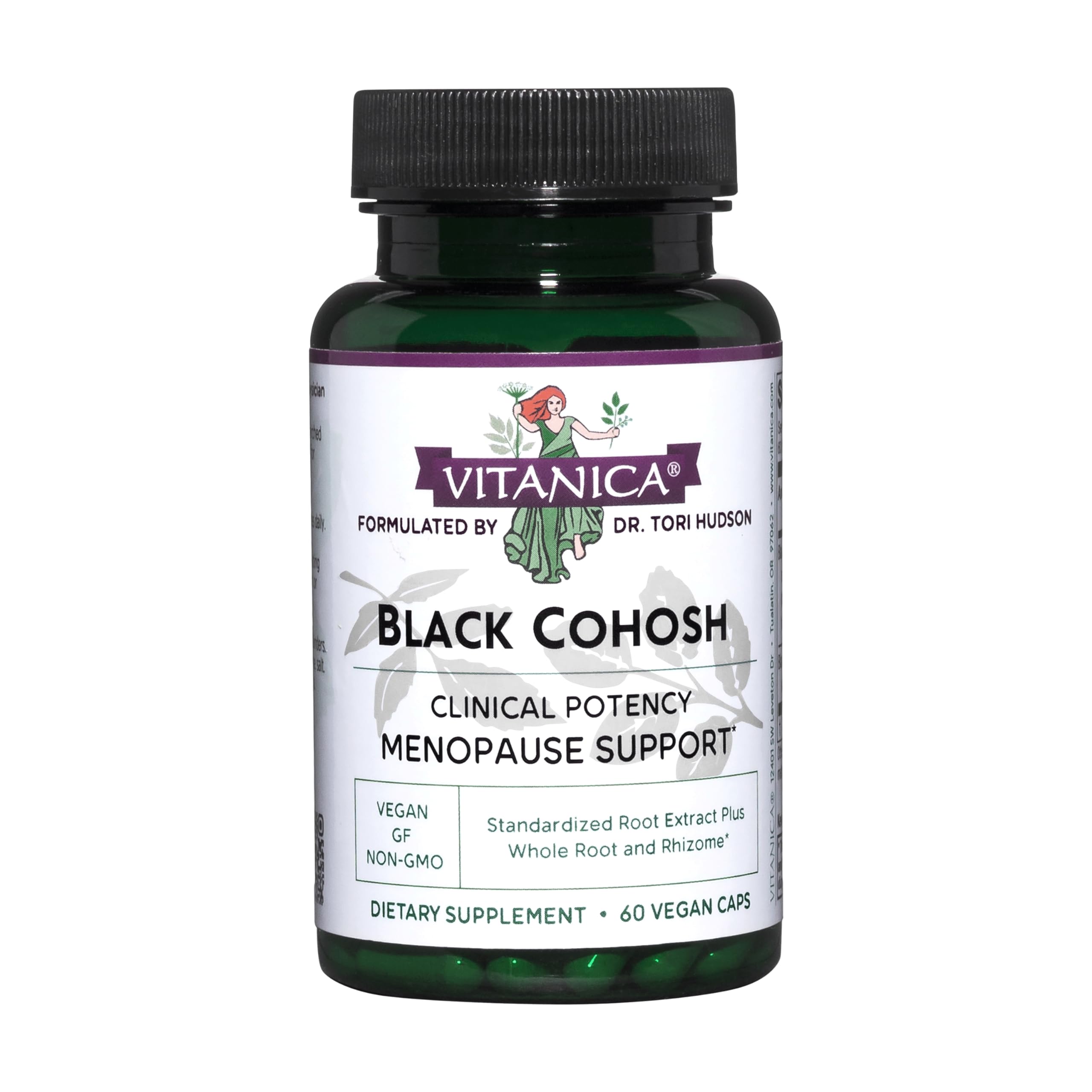 Vitanica Black Cohosh Cimicifuga Extract Plus vegan 60 capsules bottle