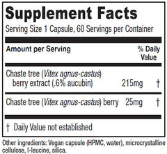 Chaste Tree Berry (Vitex) extract capsules close-up