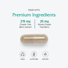 Chaste tree berry organic and wild-crafted ingredients