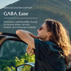 Close-up of GABA Ease ingredients list