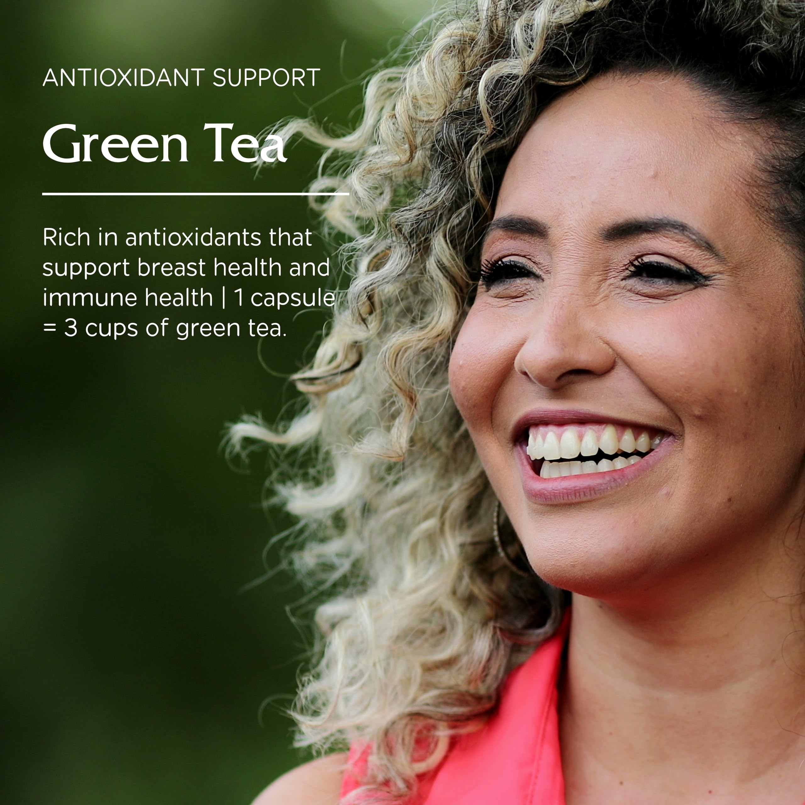 Capsule equals three cups of green tea