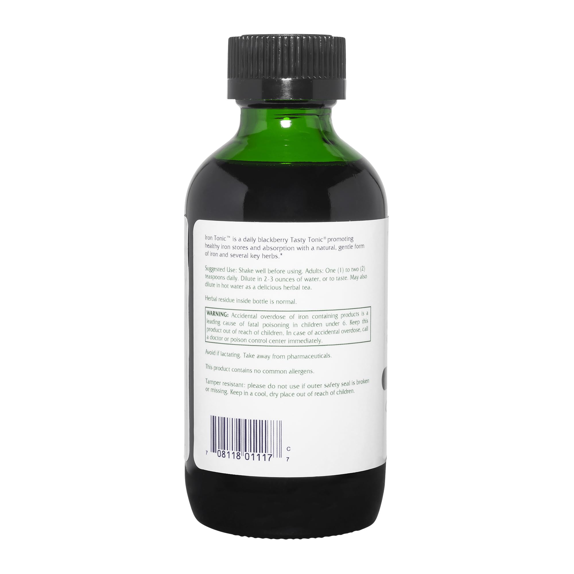 Ingredients list for Vitanica Iron Tonic