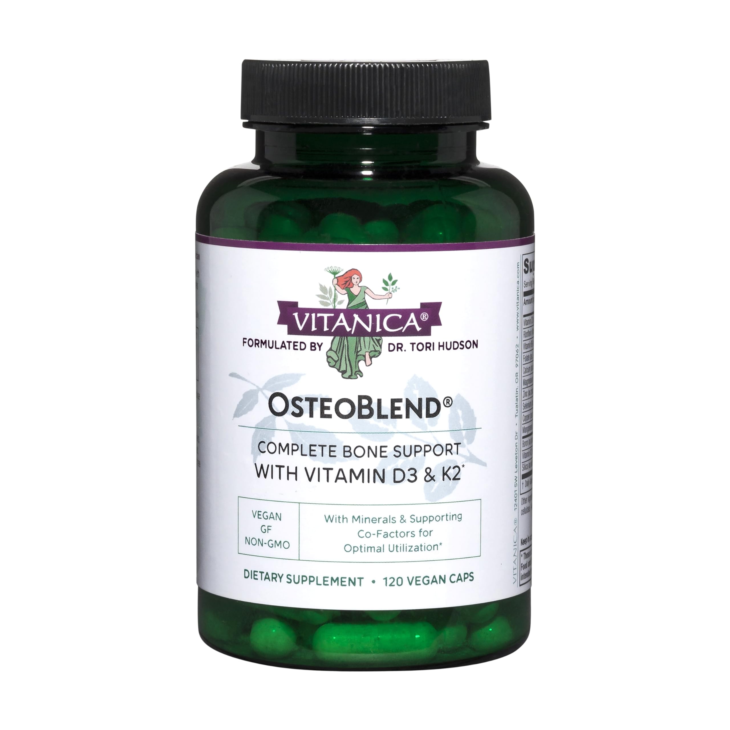 Vitanica OsteoBlend bone support bottle – front view