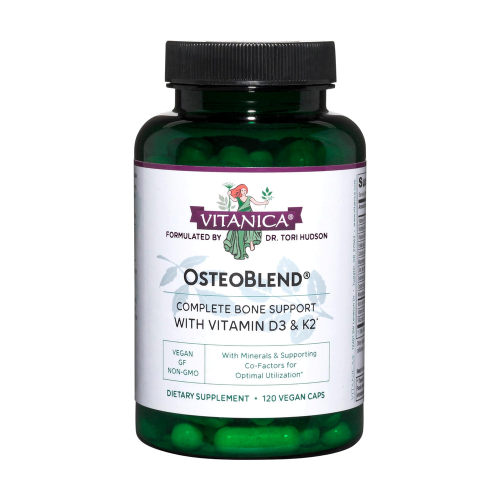 Vitanica OsteoBlend bone support bottle – front view