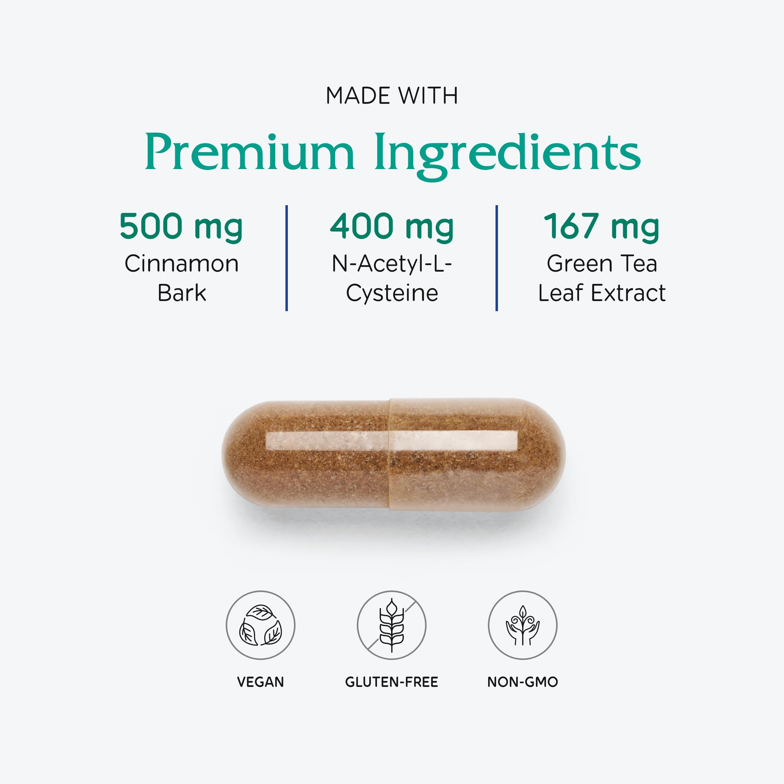 Close-up of OvaBlend label with ingredients