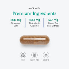 Close-up of OvaBlend label with ingredients