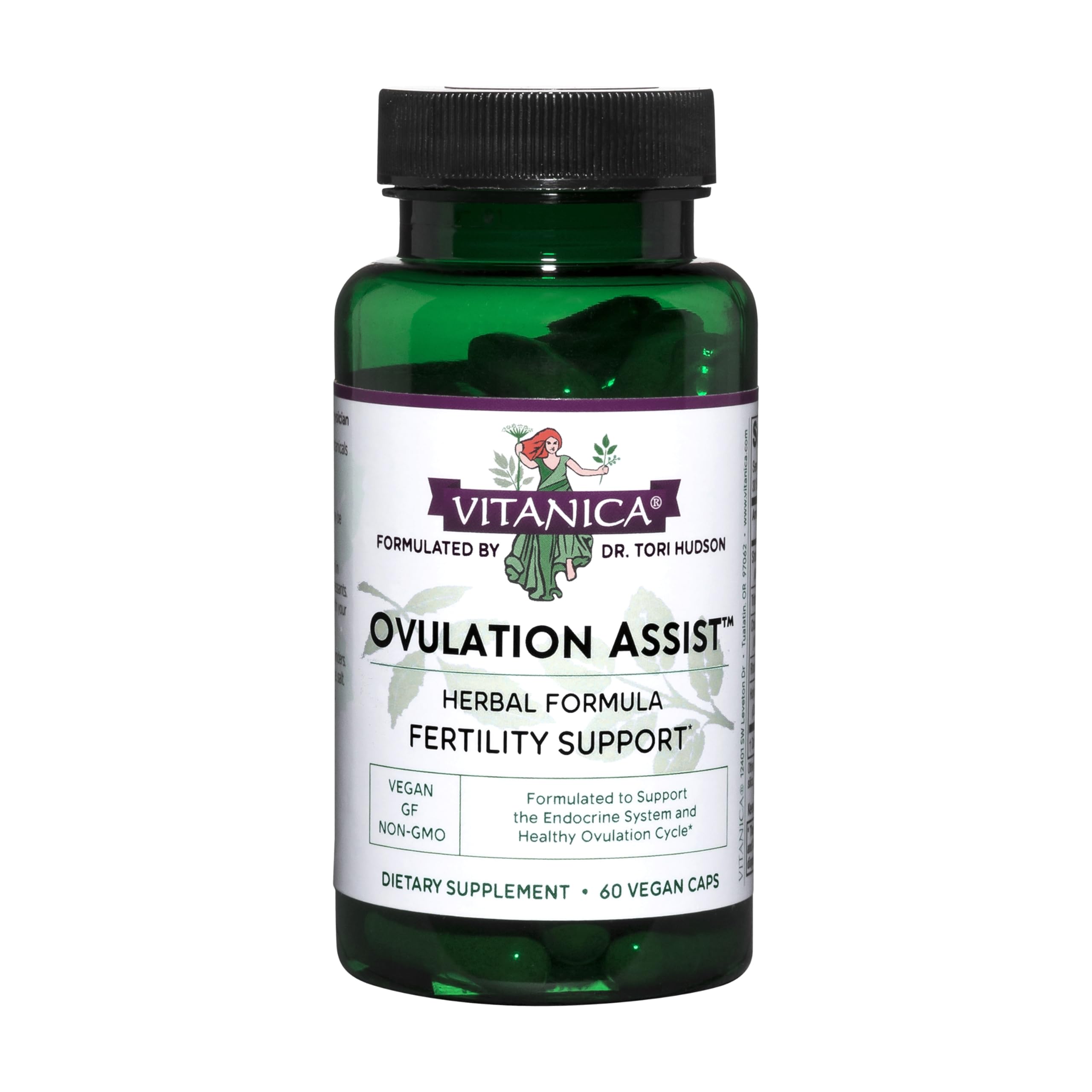 Vitanica Ovulation Assist bottle and product label