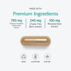 Motherwort, Dong quai, Maca root and Alfalfa botanicals
