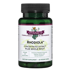 Vitanica Rhodiola Rosea 200mg bottle – 60 vegan capsules