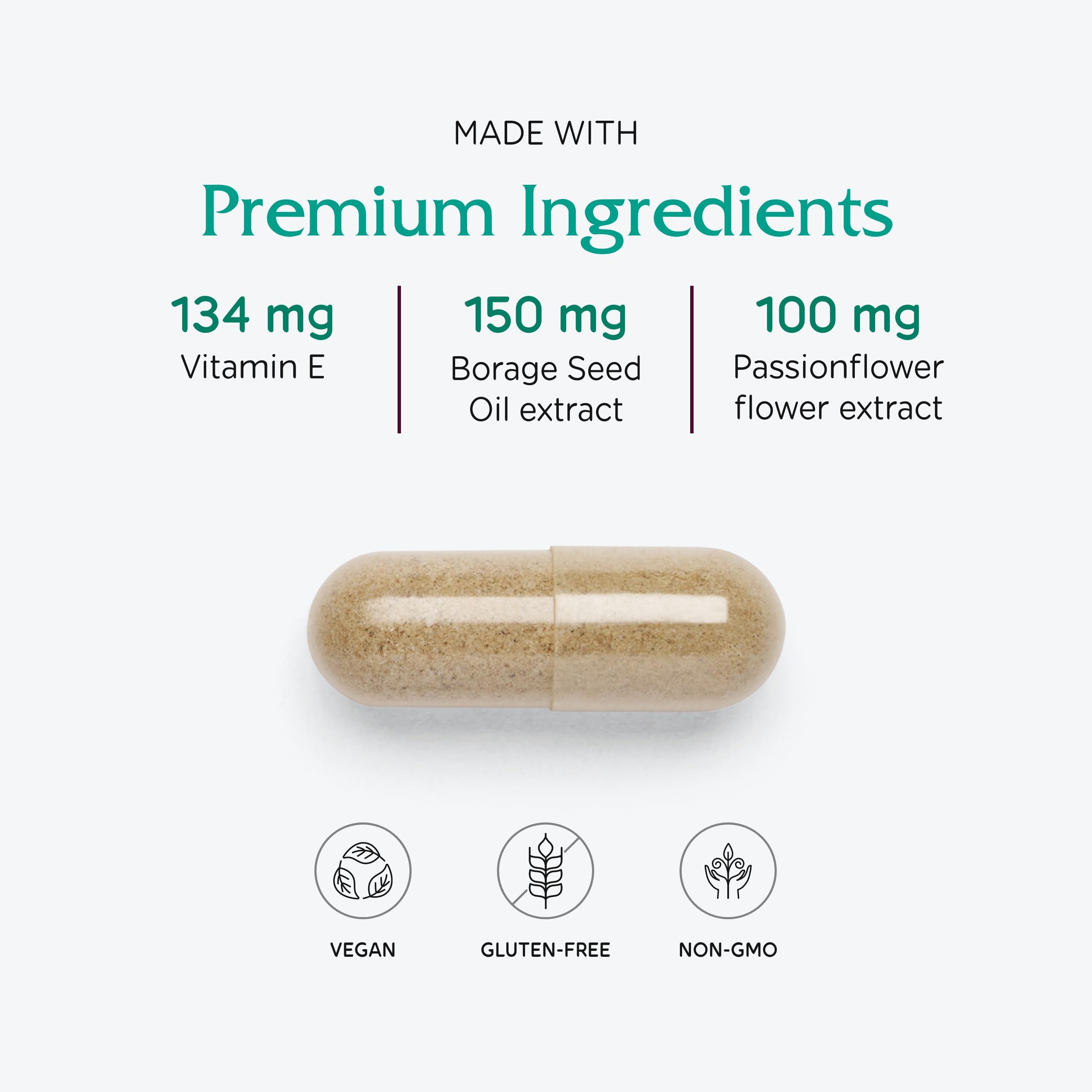 Chaste tree berry depicted as a key herbal ingredient