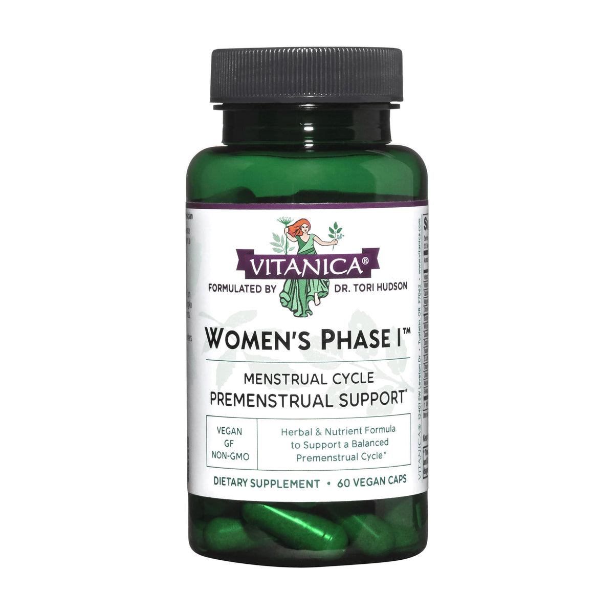 Vitanica Women's Phase I Premenstrual Support bottle front