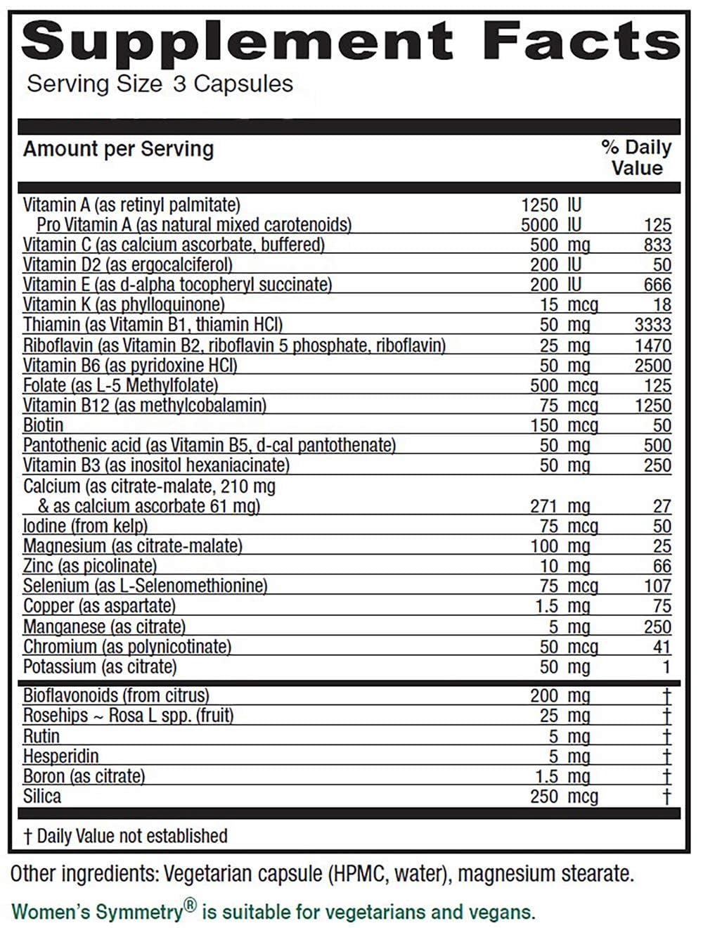 Front view of Vitanica Women's Symmetry bottle