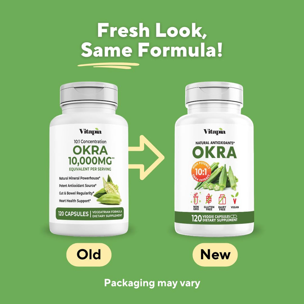 Okra plant with leaves illustrating origin