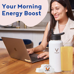 Back view of Vitapod Energy+ Orange Zest packaging