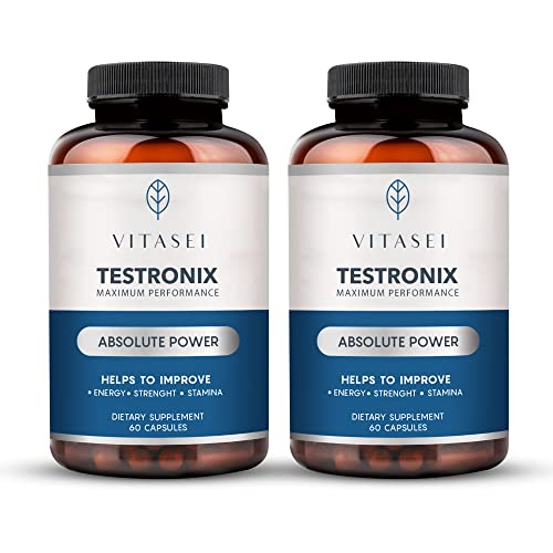 VITASEI Testronix product image showing two-pack and bottles