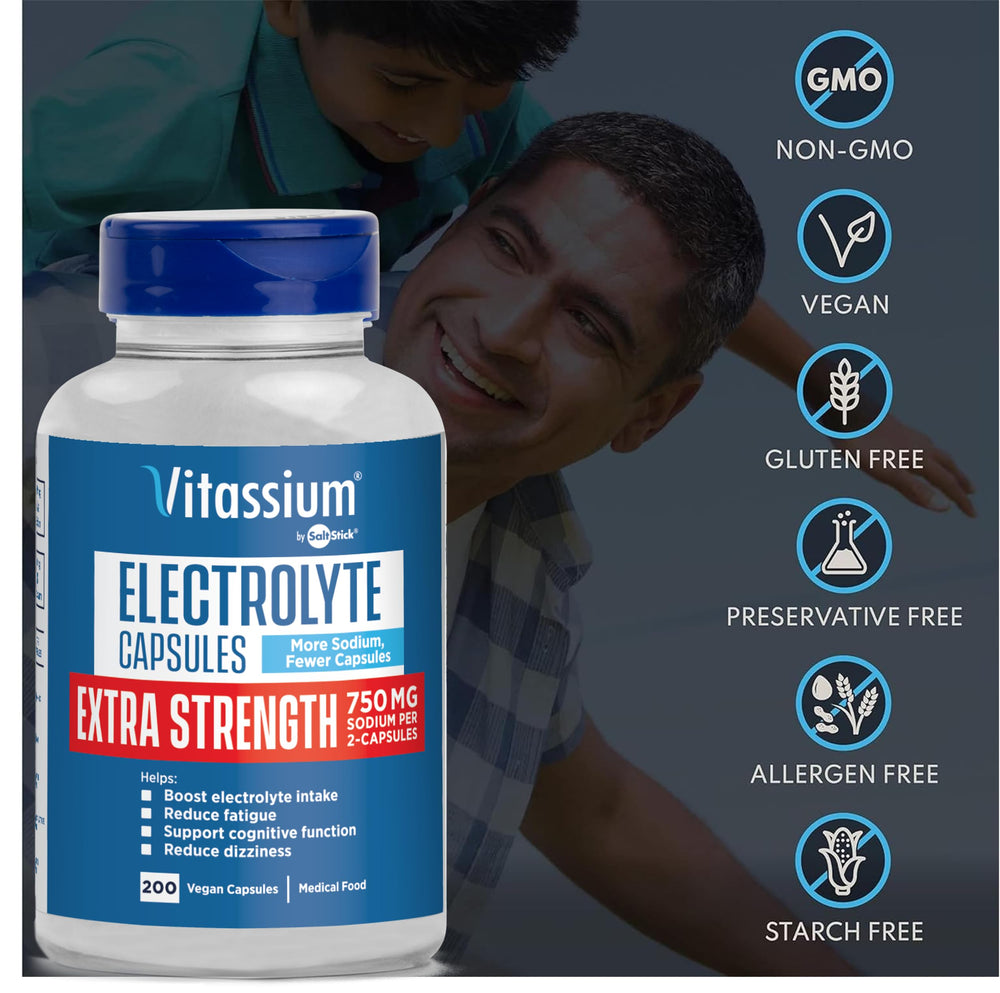 Portable Vitassium bottle with flip-top lid