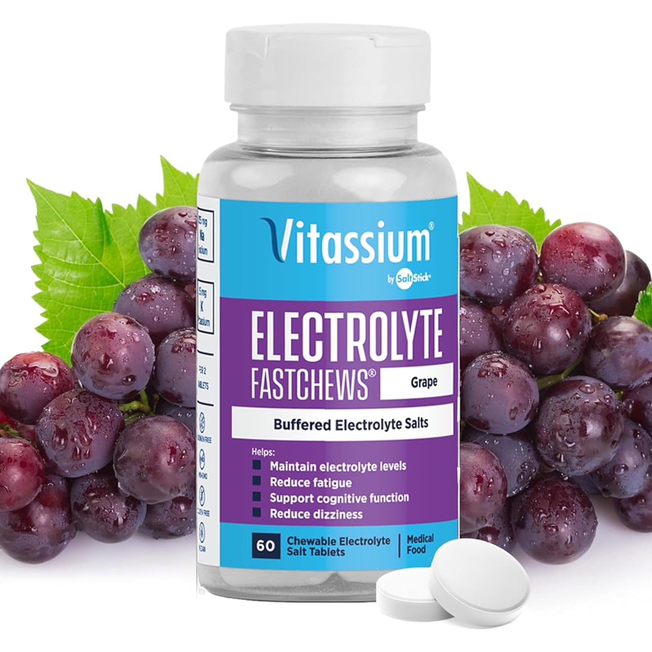 Vitassium FastChews grape flavor bottle - 60 count