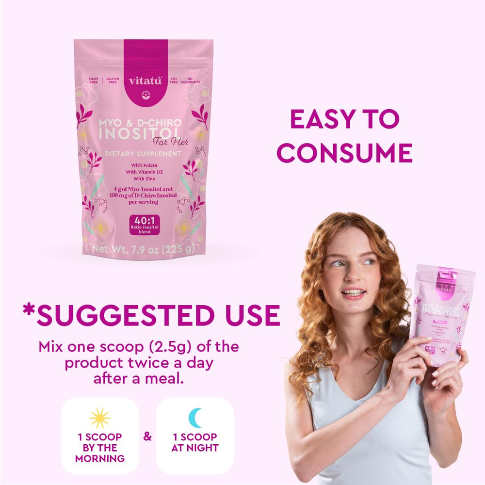 Key ingredients: Zinc, Folate, Vitamin D3 with Myo-Inositol and D-Chiro Inositol