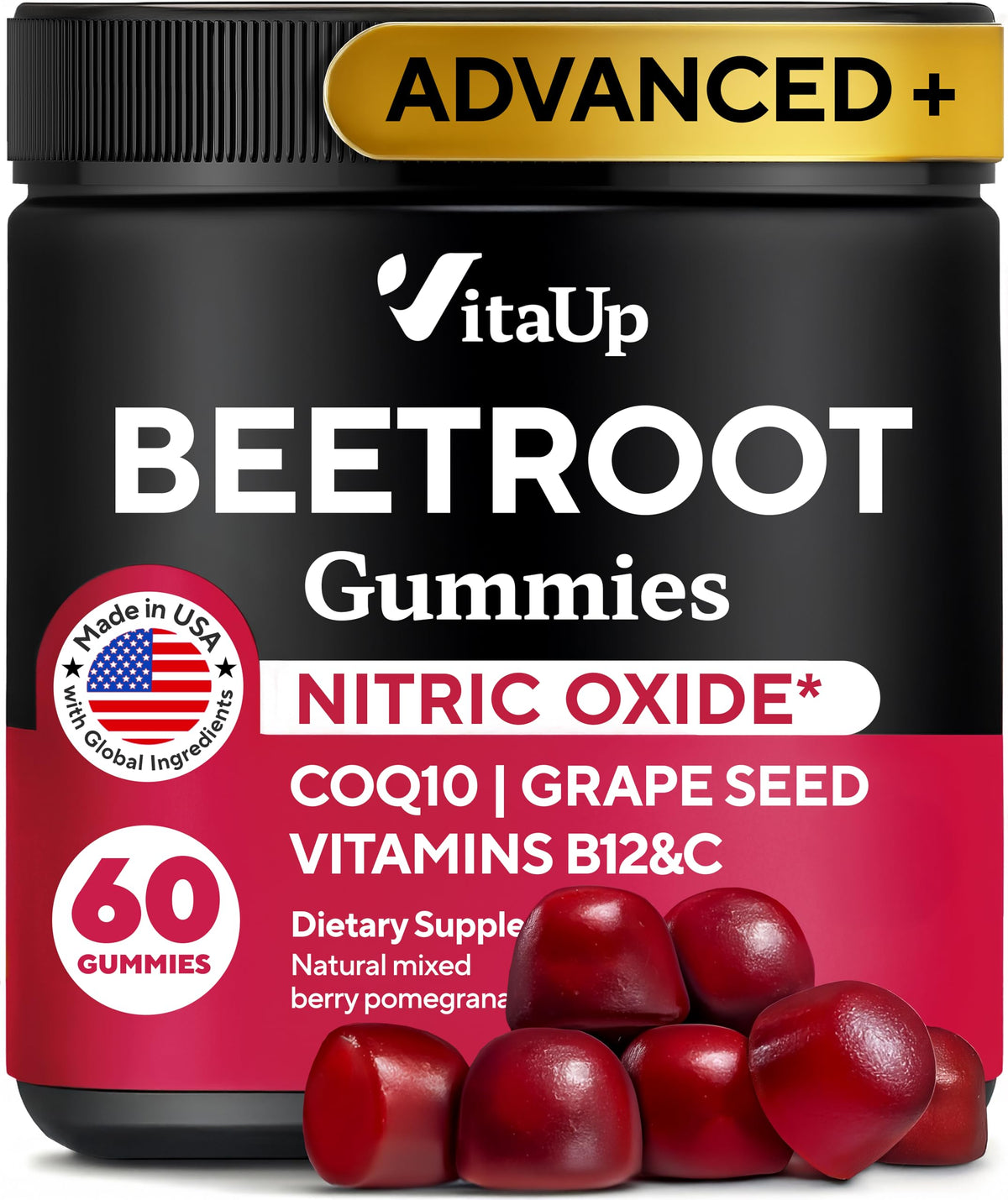 VitaUp Beet Root Gummies bottle front label